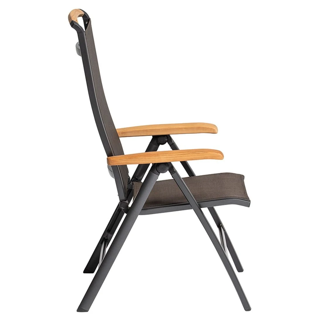 Kettler Memphis Klappsessel Aluminium/Textilene mit Teak-Armlehnen Anthrazit/Bronze Kettler Memphis Klappsessel Aluminium/Textilene Mit Teak-Armlehnen Anthrazit/Bronze -Kettler kettler memphis klappsessel alu textilen anthrazit bronze 4