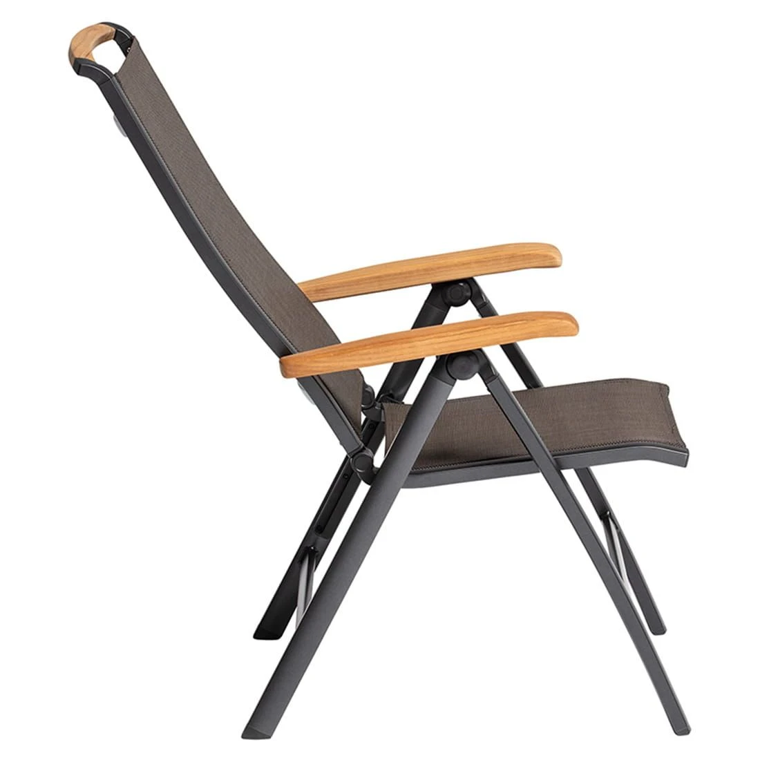 Kettler Memphis Klappsessel Aluminium/Textilene mit Teak-Armlehnen Anthrazit/Bronze Kettler Memphis Klappsessel Aluminium/Textilene Mit Teak-Armlehnen Anthrazit/Bronze -Kettler kettler memphis klappsessel alu textilen anthrazit bronze 5