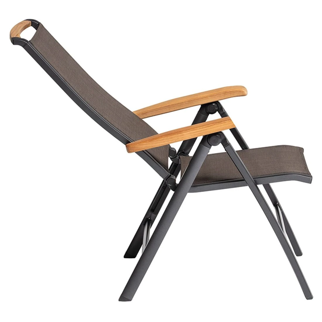 Kettler Memphis Klappsessel Aluminium/Textilene mit Teak-Armlehnen Anthrazit/Bronze Kettler Memphis Klappsessel Aluminium/Textilene Mit Teak-Armlehnen Anthrazit/Bronze -Kettler kettler memphis klappsessel alu textilen anthrazit bronze 6