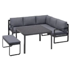 Kettler Ocean Casual Dining Loungeecke Aluminium/Polyester Anthrazit/Grau 3 Kettler Ocean Casual Dining Loungeecke Aluminium/Polyester Anthrazit/Grau -Kettler kettler ocean casual dining loungeecke inkl kissen anthrazit grau 1271581 3