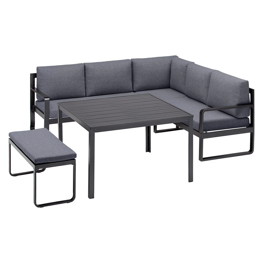 Kettler Ocean Casual Dining Loungeecke Aluminium/Polyester Anthrazit/Grau Kettler Ocean Casual Dining Loungeecke Aluminium/Polyester Anthrazit/Grau -Kettler kettler ocean casual dining loungeecke inkl kissen anthrazit grau 1271581 3