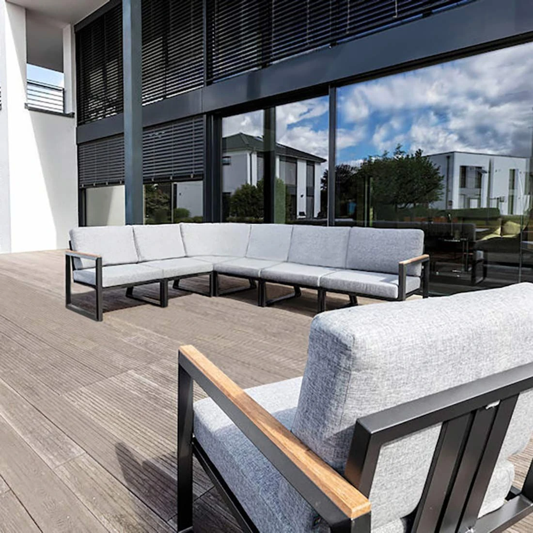 Kettler Ocean Skid Ecklounge 7-tlg. Aluminium/Olefin Anthrazit/Hellgrau Meliert Kettler Ocean Skid Ecklounge 7-tlg. Aluminium/Olefin Anthrazit/Hellgrau Meliert -Kettler kettler ocean skid dininglounge 7 tlg aluminium olefin 1351441 1