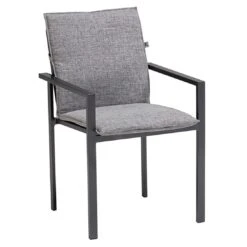 Kettler Ocean Skid Diningsessel Aluminium/Olefin Anthrazit/Hellgrau Meliert