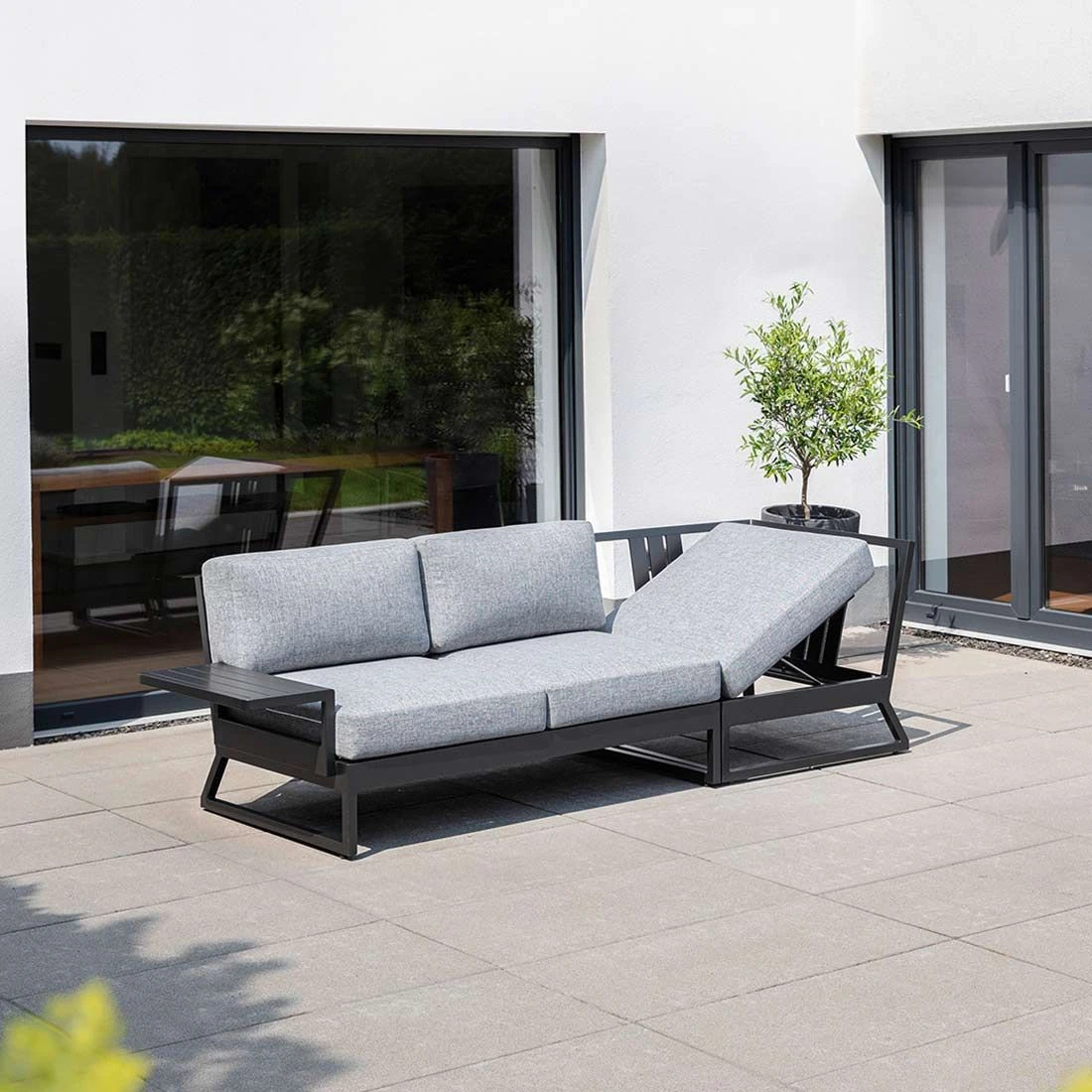 Kettler Ocean Skid Platform Gartensofa mit Ablage Aluminium/Olefin Anthrazit Kettler Ocean Skid Platform Gartensofa Mit Ablage Aluminium/Olefin Anthrazit -Kettler kettler ocean skid loungeecke 3 tlg mit tisch 61x24x27 vm 1393439 12
