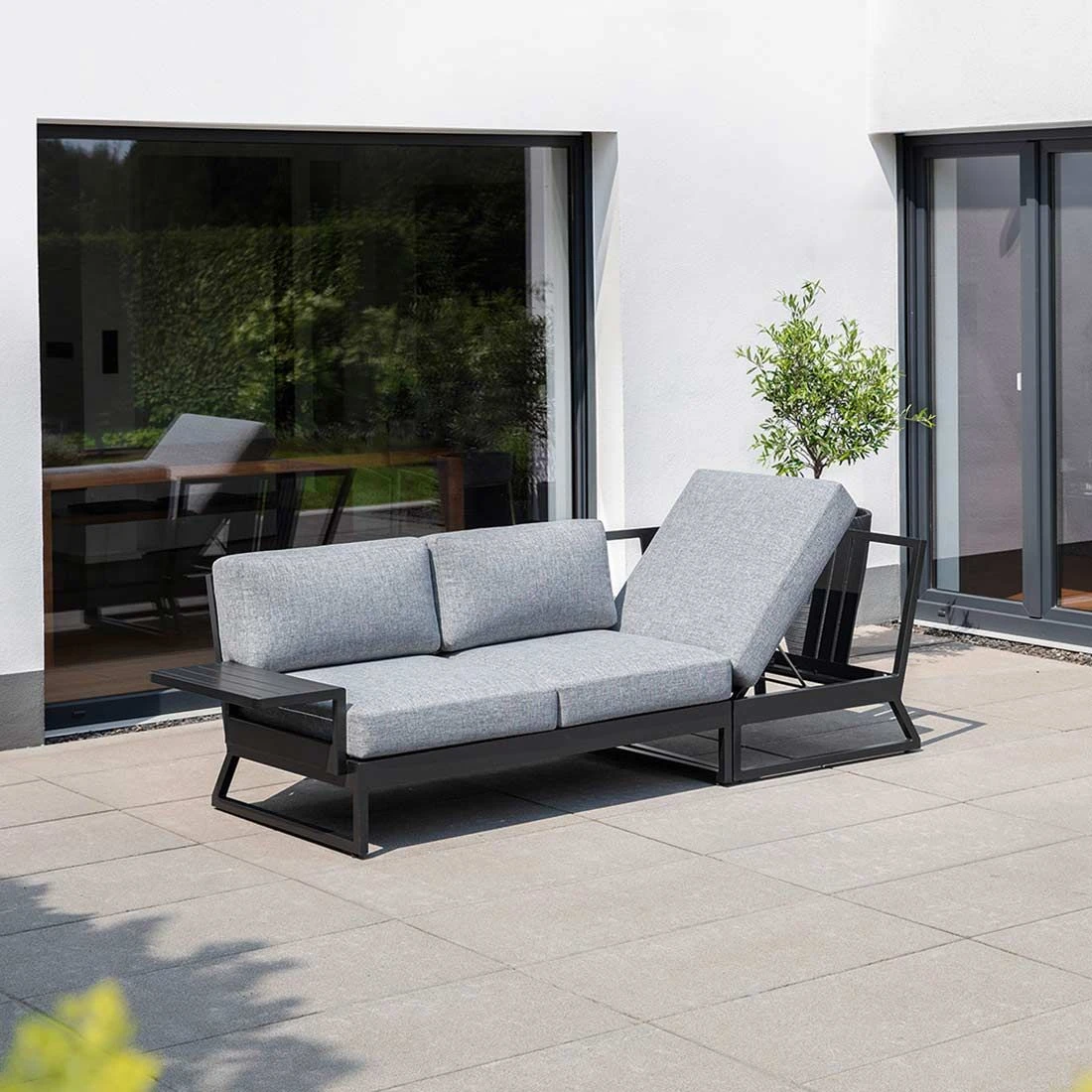 Kettler Ocean Skid Platform Gartensofa mit Ablage Aluminium/Olefin Anthrazit Kettler Ocean Skid Platform Gartensofa Mit Ablage Aluminium/Olefin Anthrazit -Kettler kettler ocean skid loungeecke 3 tlg mit tisch 61x24x27 vm 1393439 3