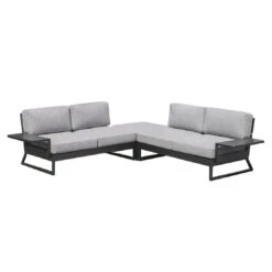 Kettler Ocean Skid Platform Ecklounge 5-tlg. Aluminium/Olefin Hellgrau 2 Kettler Ocean Skid Platform Ecklounge 5-tlg. Aluminium/Olefin Hellgrau -Kettler kettler ocean skid loungeset 5 tlg mit tisch 61x27x24cm 1393516 1