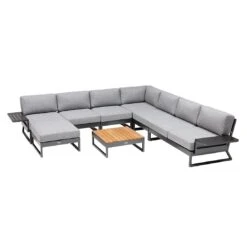 Kettler Ocean Skid Platform Ecklounge 9-tlg. Aluminium/Olefin Anthrazit 3 Kettler Ocean Skid Platform Ecklounge 9-tlg. Aluminium/Olefin Anthrazit -Kettler kettler ocean skid loungeset 9 tlg mit loungetisch 1393472 2