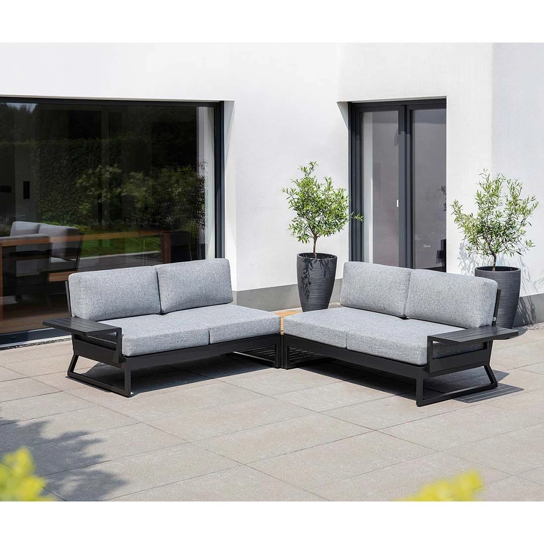 Kettler Ocean Skid Platform Gartensofa Aluminium/Olefin Anthrazit/Grau Meliert Kettler Ocean Skid Platform Gartensofa Aluminium/Olefin Anthrazit/Grau Meliert -Kettler kettler ocean skid platform 2 sitzer lounge alu olefin 1368931 10