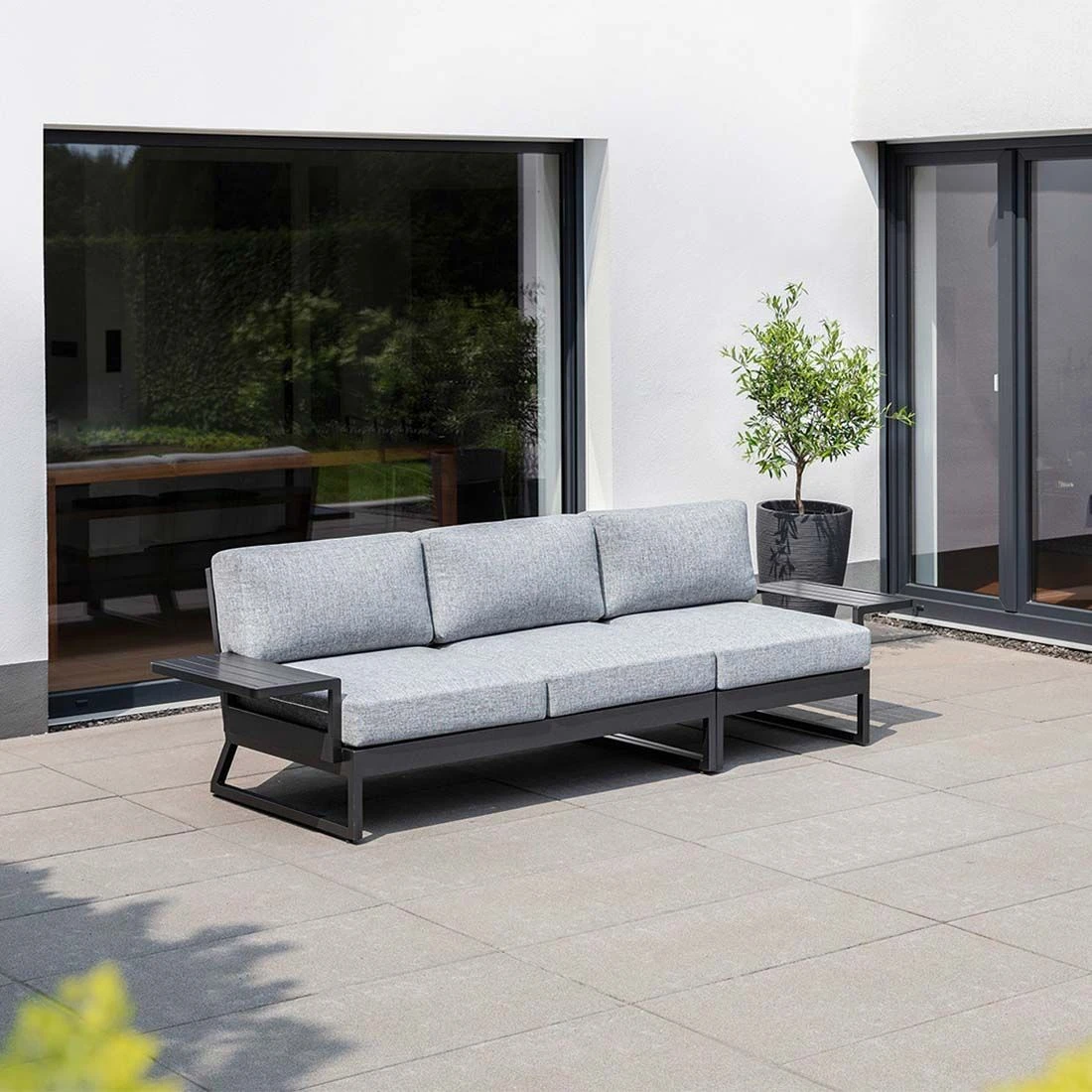 Kettler Ocean Skid Platform Gartensofa Aluminium/Olefin Anthrazit/Grau Meliert Kettler Ocean Skid Platform Gartensofa Aluminium/Olefin Anthrazit/Grau Meliert -Kettler kettler ocean skid platform 2 sitzer lounge alu olefin 1368931 9