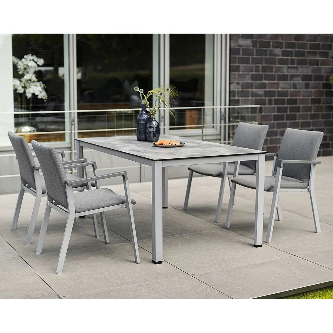 Kettler Rasmus Gartenmöbelset 5-tlg. + Tisch 160x95cm Silber/Flanelle Kettler Rasmus Gartenmöbelset 5-tlg. + Tisch 160x95cm Silber/Flanelle -Kettler kettler rasmus gartenmobelset 5 tlg silber flanelle 1310070 1