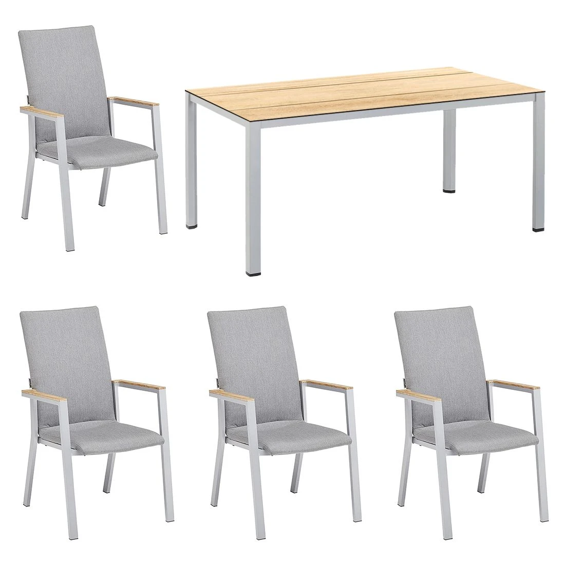 Kettler Rasmus Gartenmöbel-Set 5-tlg. Tisch 160x95cm Silber/Flanelle Kettler Rasmus Gartenmöbel-Set 5-tlg. Tisch 160x95cm Silber/Flanelle -Kettler kettler rasmus gartenmoebel set 5 tlg aluminium sunbrella 1485113 2