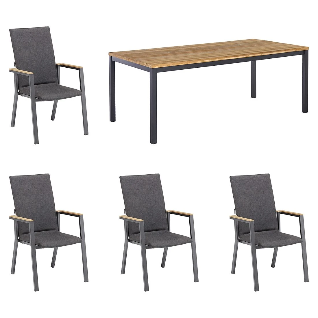 Kettler Rasmus Gartenmöbelset 5-tlg. mit Tisch 180x90 cm Anthrazit/Sooty Kettler Rasmus Gartenmöbelset 5-tlg. Mit Tisch 180x90 Cm Anthrazit/Sooty -Kettler kettler rasmus gartenmoebelset 5 tlg mit tisch 180x90 cm 1477347 1