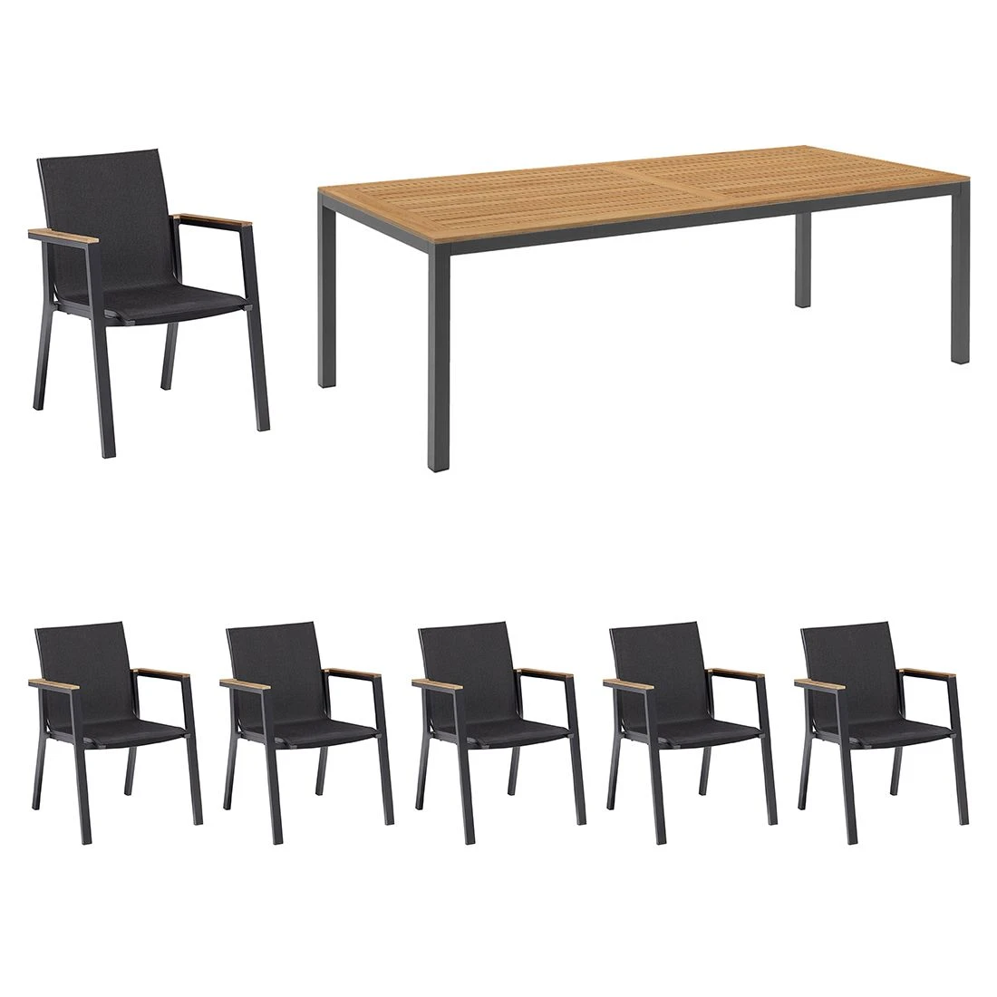 Kettler Rasmus Gartenmöbelset 7-tlg. mit Tisch 220x100 cm Anthrazit/Charcoal Kettler Rasmus Gartenmöbelset 7-tlg. Mit Tisch 220x100 Cm Anthrazit/Charcoal -Kettler kettler rasmus gartenmoebelset 7 tlg mit tisch 220x100 cm 1477292 1