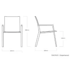 Kettler Rasmus Stapelsessel Aluminium/Outdoorgewebe Silber/Hellgrau 8 Kettler Rasmus Stapelsessel Aluminium/Outdoorgewebe Silber/Hellgrau -Kettler kettler rasmus stapelsessel aluminium outdoorgewebe silber hellgrau 1287399 8