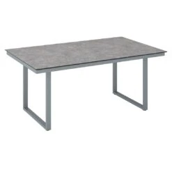 Kettler Skate Gartentisch 160x95cm Aluminium/HPL Silber/Kalksandstein