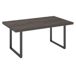 Kettler Skate Gartentisch 160x95cm Aluminium/Keramik-Glas Anthrazit/Grau-Taupe