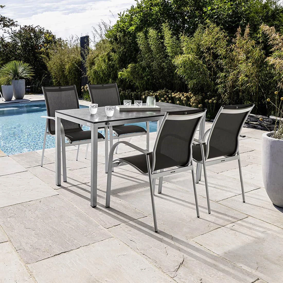 Kettler Tampa Gartenmöbel-Set 5-tlg. Tisch 138/210x68cm Silber/Anthrazit Kettler Tampa Gartenmöbel-Set 5-tlg. Tisch 138/210x68cm Silber/Anthrazit -Kettler kettler tampa gartenmoebel set 5 tlg aluminium textilene 1485344 1