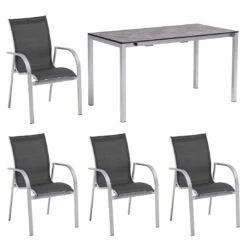 Kettler Tampa Gartenmöbel-Set 5-tlg. Tisch 138/210x68cm Silber/Anthrazit 2 Kettler Tampa Gartenmöbel-Set 5-tlg. Tisch 138/210x68cm Silber/Anthrazit -Kettler kettler tampa gartenmoebel set 5 tlg aluminium textilene 1485344 2