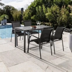 Kettler Tampa Gartenmöbel-Set 5-tlg. Tisch 138/210x68cm Anthrazit