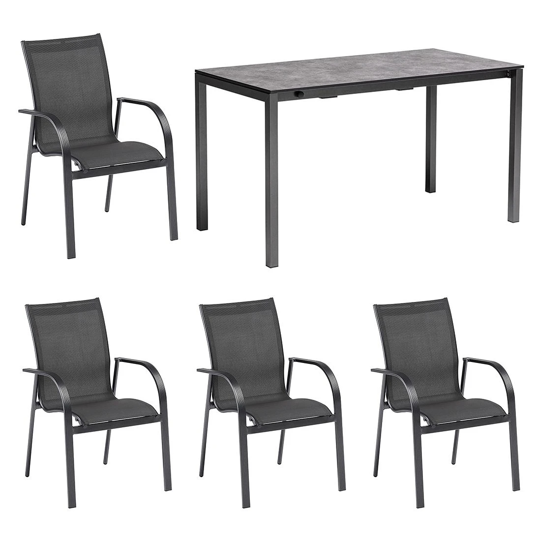 Kettler Tampa Gartenmöbel-Set 5-tlg. Tisch 138/210x68cm Anthrazit Kettler Tampa Gartenmöbel-Set 5-tlg. Tisch 138/210x68cm Anthrazit -Kettler kettler tampa gartenmoebel set 5 tlg aluminium textilene 1485377 2